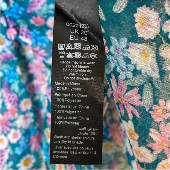 CITY CHIC Lidia Ruffle Disty Swirl Print Top. 20. NWT. - Picture 10 of 15